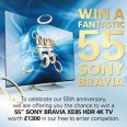 Win a 55″ Sony Bravia LED HDR 4K TV in our free to enter competition