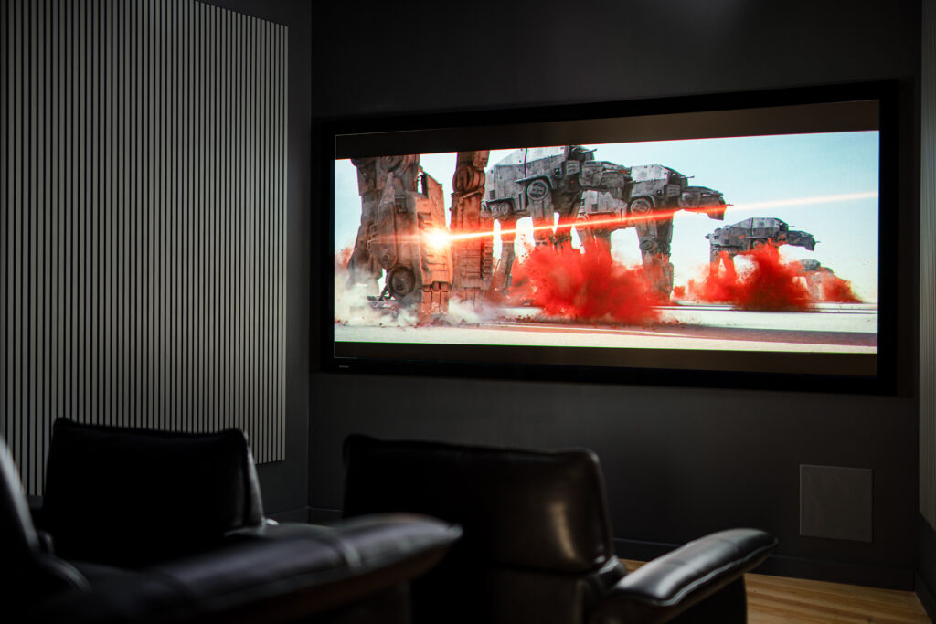 image shows cinema room